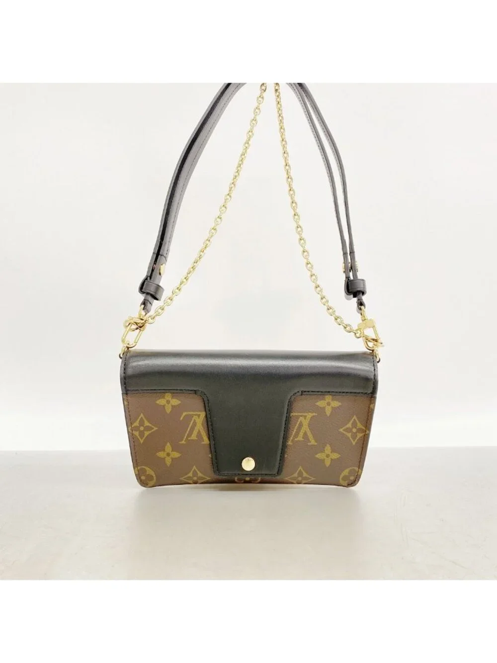 Louis Vuitton Shoulder Bag Monogram Padlock on Strap Noir